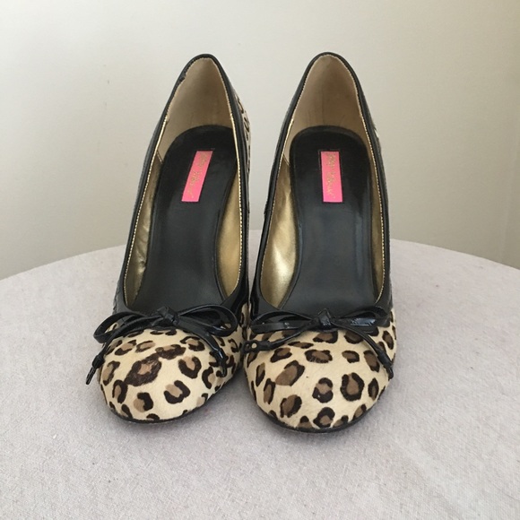 Leopard print high heel wedge - Picture 2 of 5